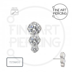 Piercing threadless de titanio