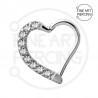 Piercing de acero quirúrgico en forma de corazón