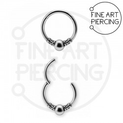 Aro clicker de acero quirúrgico 316L, ideal para hélix y septum