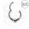 Piercing aro clicker de acero quirúrgico, seguro y fácil de cerrar