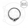 Aro clicker de acero 316L para piercings en hélix, tragus y más