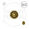 Piercing top Zoe con rosca interna y baño de oro 24K