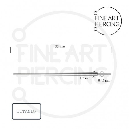 Piercing Assist (Taper) para Joyas Push Pin 1.6mm (14G)