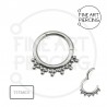 Aro clicker para septum, daith o lóbulo en titanio