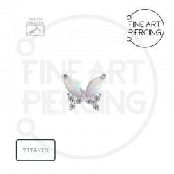 Piercing de titanio hipoalergénico Butterfly Top