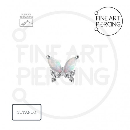 Piercing de titanio hipoalergénico Butterfly Top