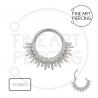 Aro Clicker Stella en titanio con circonitas para septum
