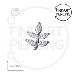 Carlota Top en forma de flor con circonitas