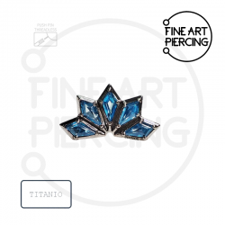 Top en forma de mandala con cinco circonitas corte kite