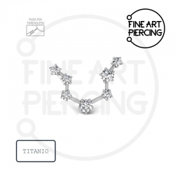 Top Leila en forma de flor para piercing de titanio