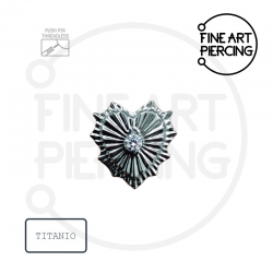 Top de corazón para piercing en tragus, hélix, lóbulo y conch de titanio hipoalergénico