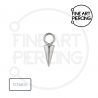 Charm en forma de pincho de titanio hipoalergénico, 6x3 mm