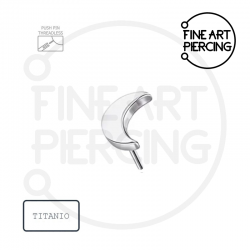 Piercing luna de titanio hipoalergénico