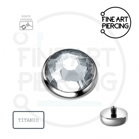 Top microdermal de titanio hipoalergénico con circonita en varios tamaños