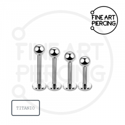 Labret de titanio con rosca externa para piercings