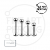 Labret de titanio con rosca externa para piercings