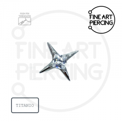 Lalisa Top de titanio sin rosca con diseño elegante para piercings