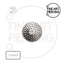 Top Maya en titanio con circonita de 6.3 mm, diseño boho, sistema push pin sin rosca