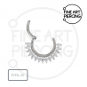 Piercing de nariz aro de titanio para septum o daith con circonitas Marquesa