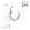 Aro clicker Amara con circonitas en forma de corazón para piercing daith