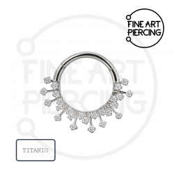 Aro clicker de titanio con diseño celestial Astrid