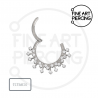 Aro clicker de titanio con diseño elegante para septum y daith Astrid