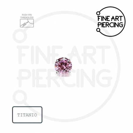 Gabriela circonita rosa push pin piercing