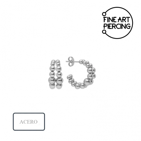 Aros Dual Beads de acero con doble fila de esferas