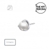 Top Perla piercing push pin sin rosca para oreja y nariz