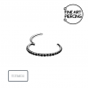 Aro Clicker Mila | Piercing Titanio Circonitas Negras