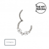 Aro clicker titanio circonitas para piercing daith