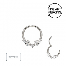 Aro clicker titanio circonitas marquesa para septum
