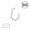 Piercing daith de titanio hipoalergénico con brillantes