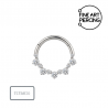 Elora, aro para piercing con cierre click y diseño brillante