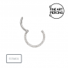 Aro Clicker Moira de titanio martillado para piercing septum y daith
