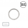 Aro Clicker Moira de titanio martillado para piercing septum y daith