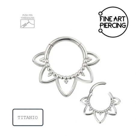 Aro clicker Alaia de  titanio para septum