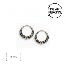 aros bali de plata 14mm