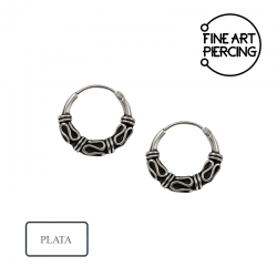 aros de plata bali 12mm