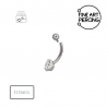piercing ombligo con circonita fireworks