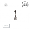piercing de ombligo brillante de titanio