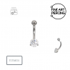 piercing ombligo titanio rosca interna