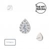 Top Briana – Piercing Push Pin de Titanio en Forma de Lágrima con Circonitas