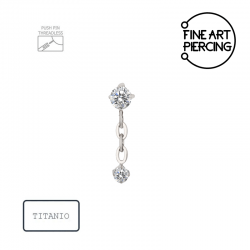 Piercing push pin titanio...