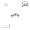 Piercing de titanio con diseño de estrellas y circonitas para el helix