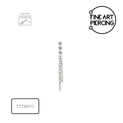 Piercing push pin de titanio