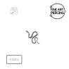 Piercing push pin de titanio en forma de serpiente modelo Cleo.