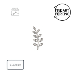 piercing rama titanio push pin 9 hojas 12x5mm helix conch lobulo