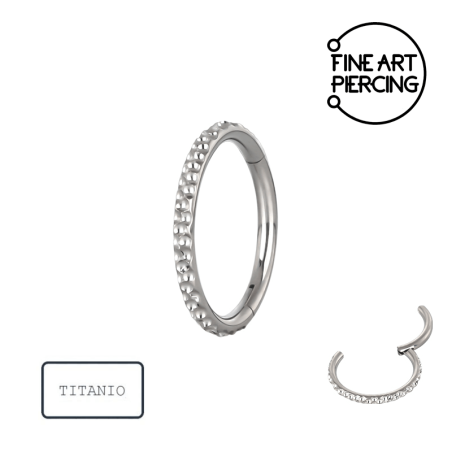 Piercing aro 8mm 10mm para helix conch tragus titanio