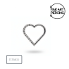 Joya aro Corazón de titanio ideal para perforaciones de piercing migraña.